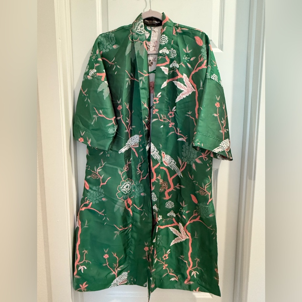 New York & Company Floral Green Blazer